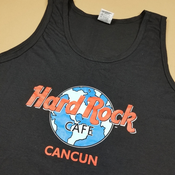 VTG 90's 00's Hard Rock Cafe Cancun Mexico Graphic Tank Top - Picture 3 of 6